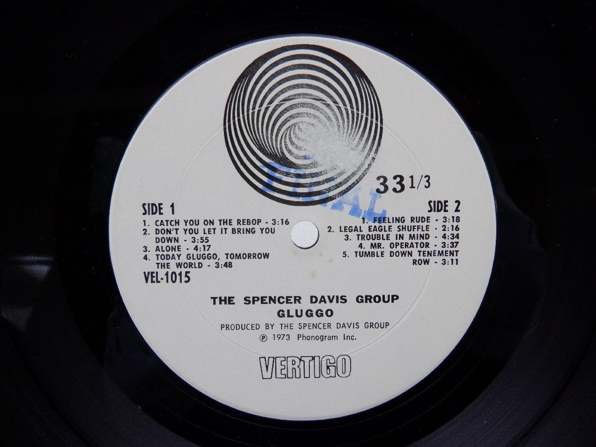 The Spencer Davis Group「Gluggo」LP（12インチ）/Vertigo(VEL-1015)/洋楽ロックの画像2
