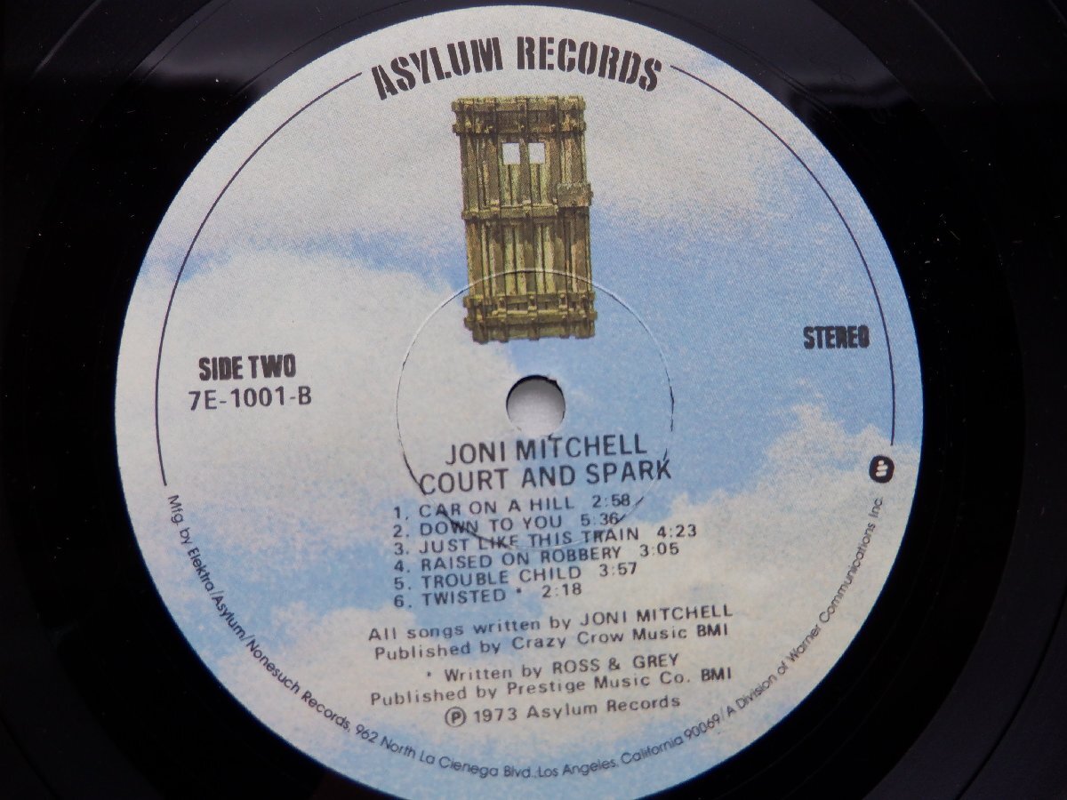 【US盤】Joni Mitchell(ジョニ・ミッチェル)「Court And Spark(コート・アンド・スパーク)」LP/Asylum Records(7E-1001)/ロックの画像2