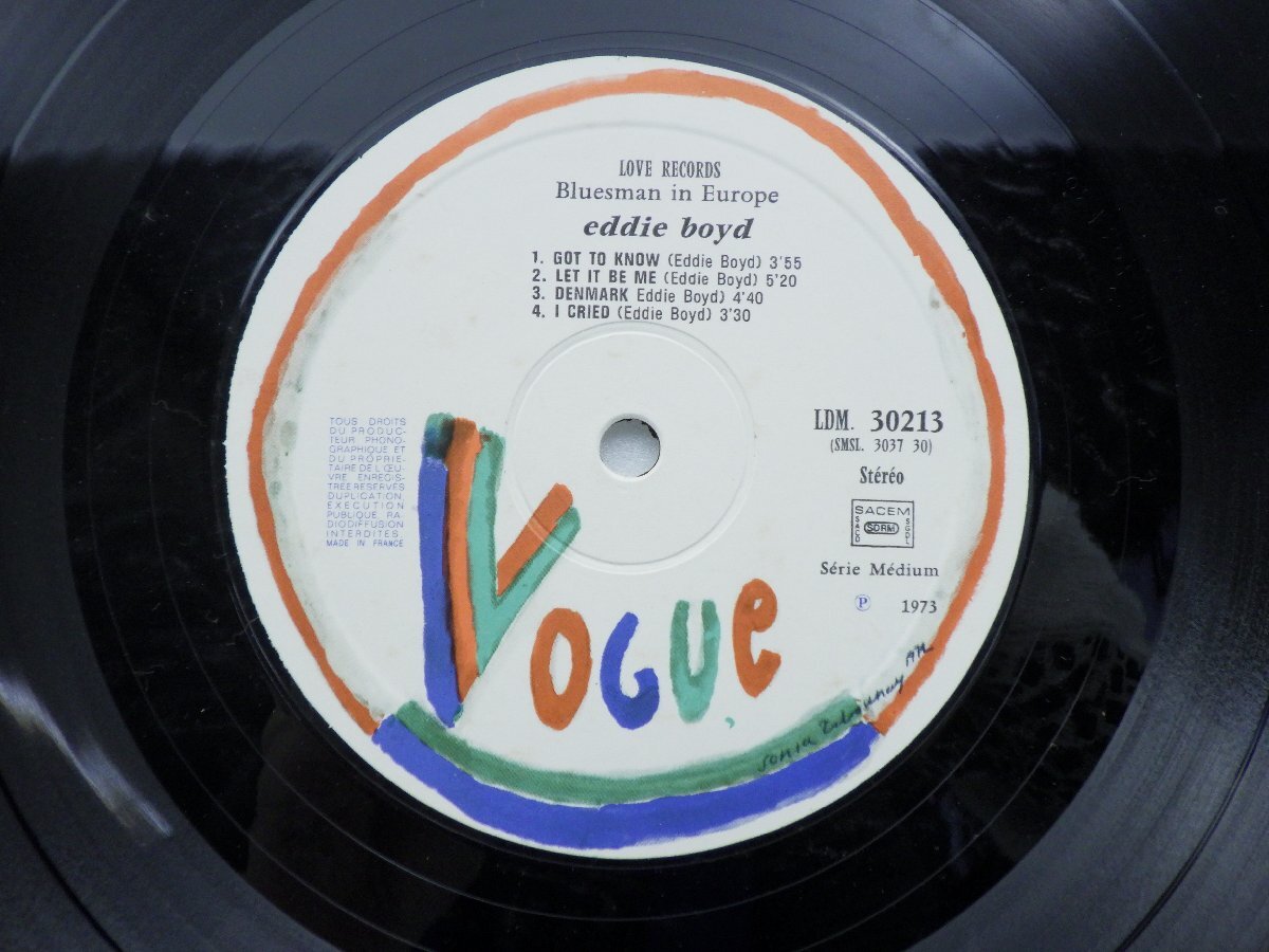 Eddie Boyd「Bluesman In Europe」LP（12インチ）/Vogue(LDM 30213)/ブルースの画像2