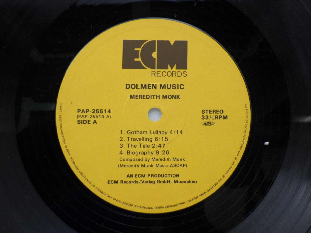 Meredith Monk「Dolmen Music」LP（12インチ）/ECM Records(PAP-25514)/クラシックの画像2