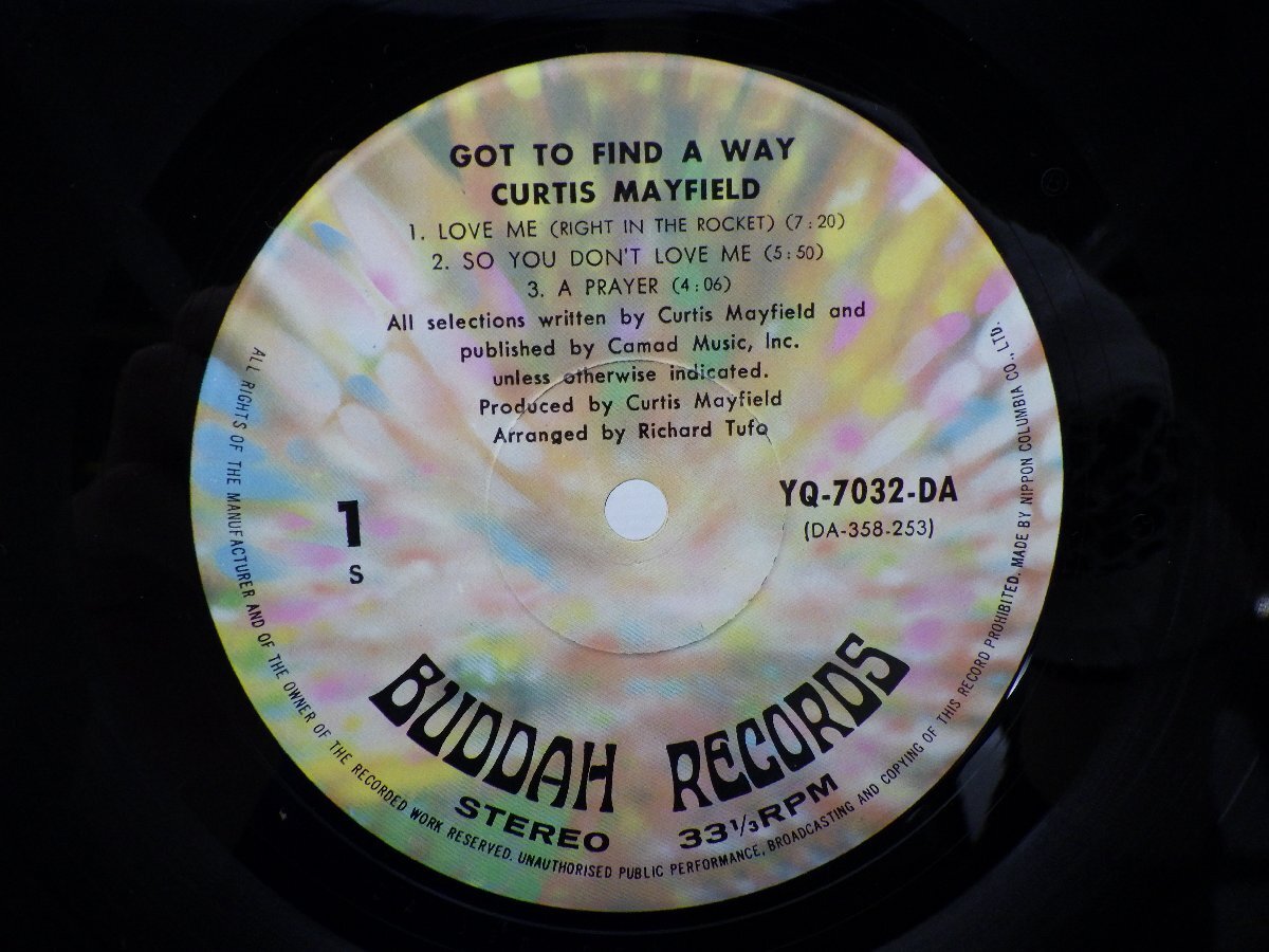 Curtis Mayfield「Got To Find A Way」LP（12インチ）/Buddah Records(YQ-7032-DA)/Funk / Soulの画像2
