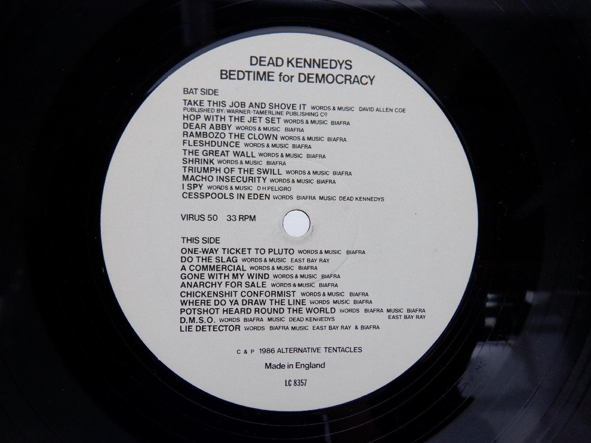 Dead Kennedys「Bedtime For Democracy」LP（12インチ）/Alternative Tentacles(VIRUS 50)/洋楽ロックの画像2