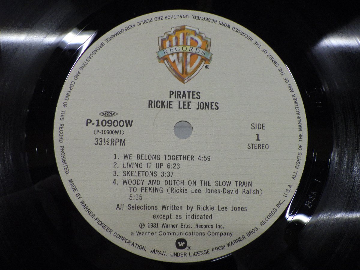 Rickie Lee Jones「Pirates」LP（12インチ）/Warner Bros. Records(P-10900W)/洋楽ポップスの画像2