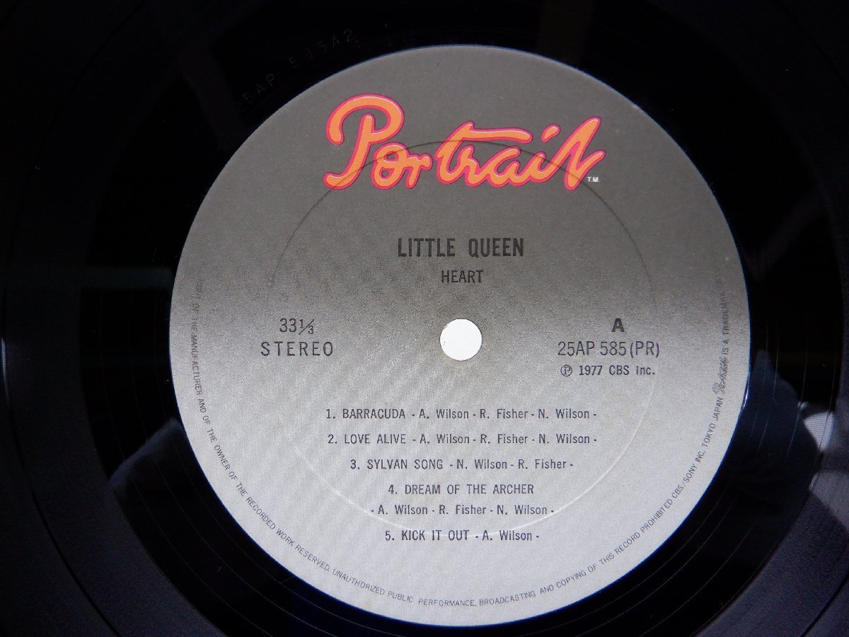 Heart「Little Queen」LP（12インチ）/Portrait(25AP 585)/洋楽ロック_画像2