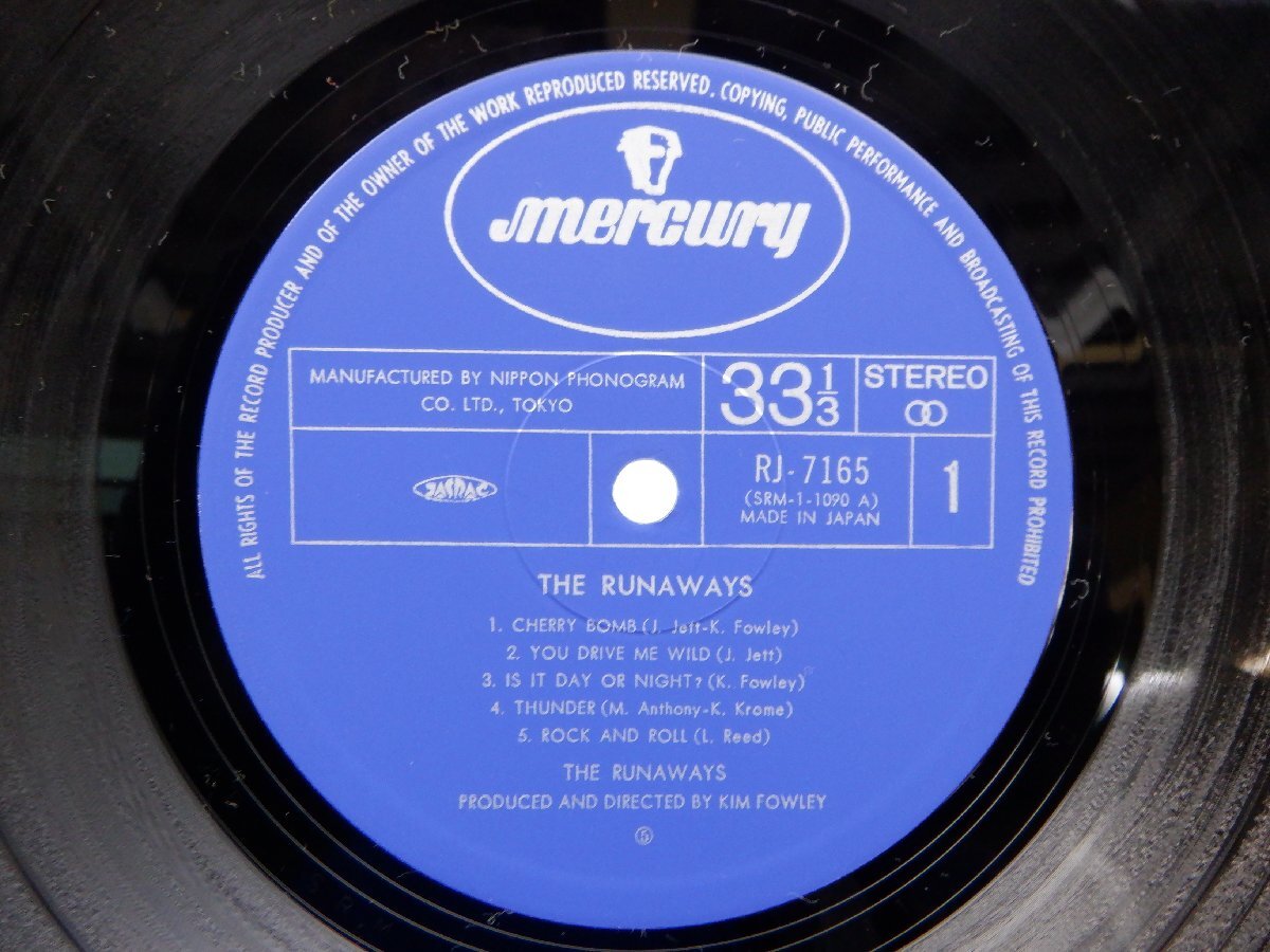 The Runaways(ザ・ランナウェイズ)「The Runaways」LP（12インチ）/Mercury(RJ-7165)/洋楽ロックの画像2