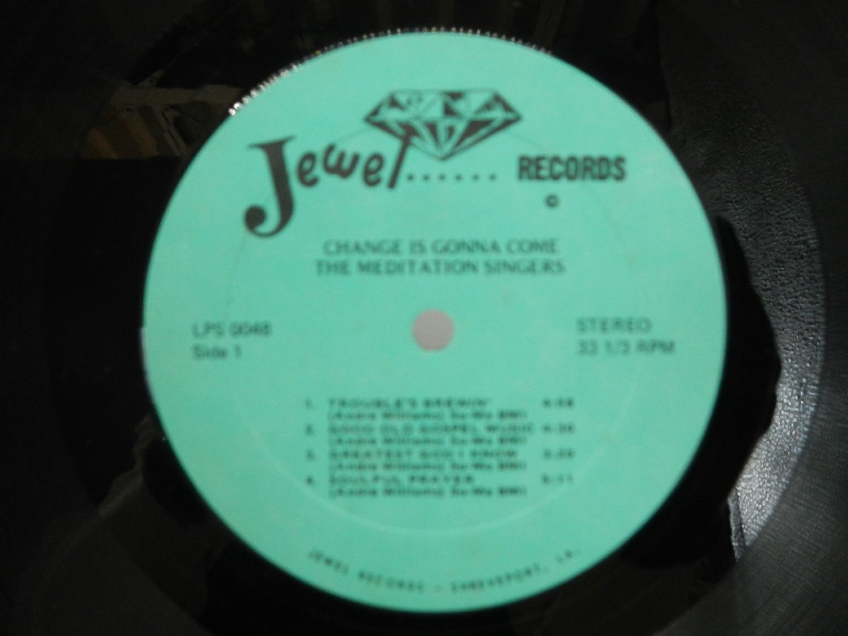 Meditation Singers「Change Is Gonna Come」LP（12インチ）/Jewel Records(LPS 0048)/ファンクソウルの画像2