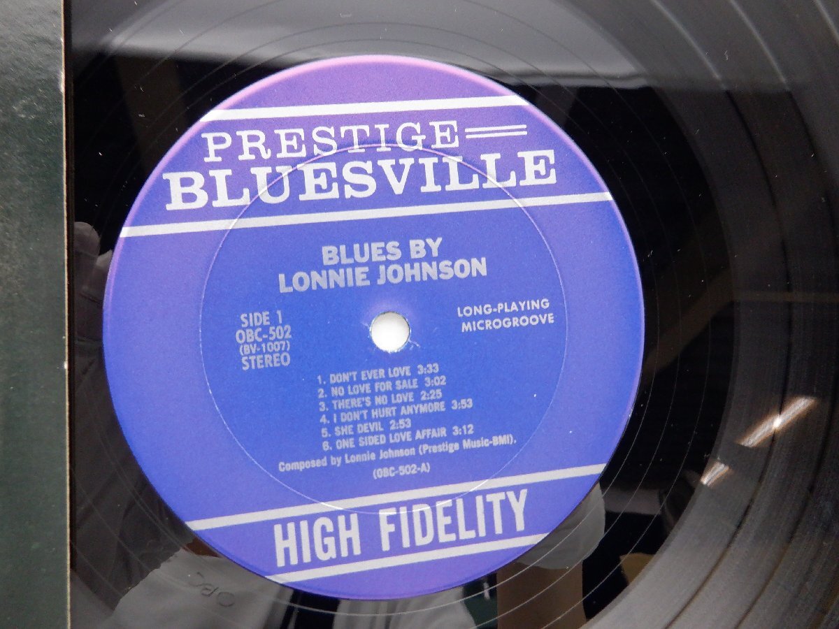 Lonnie Johnson「Blues By Lonnie Johnson」LP（12インチ）/Prestige Bluesville(OBC-502)/ブルースの画像2