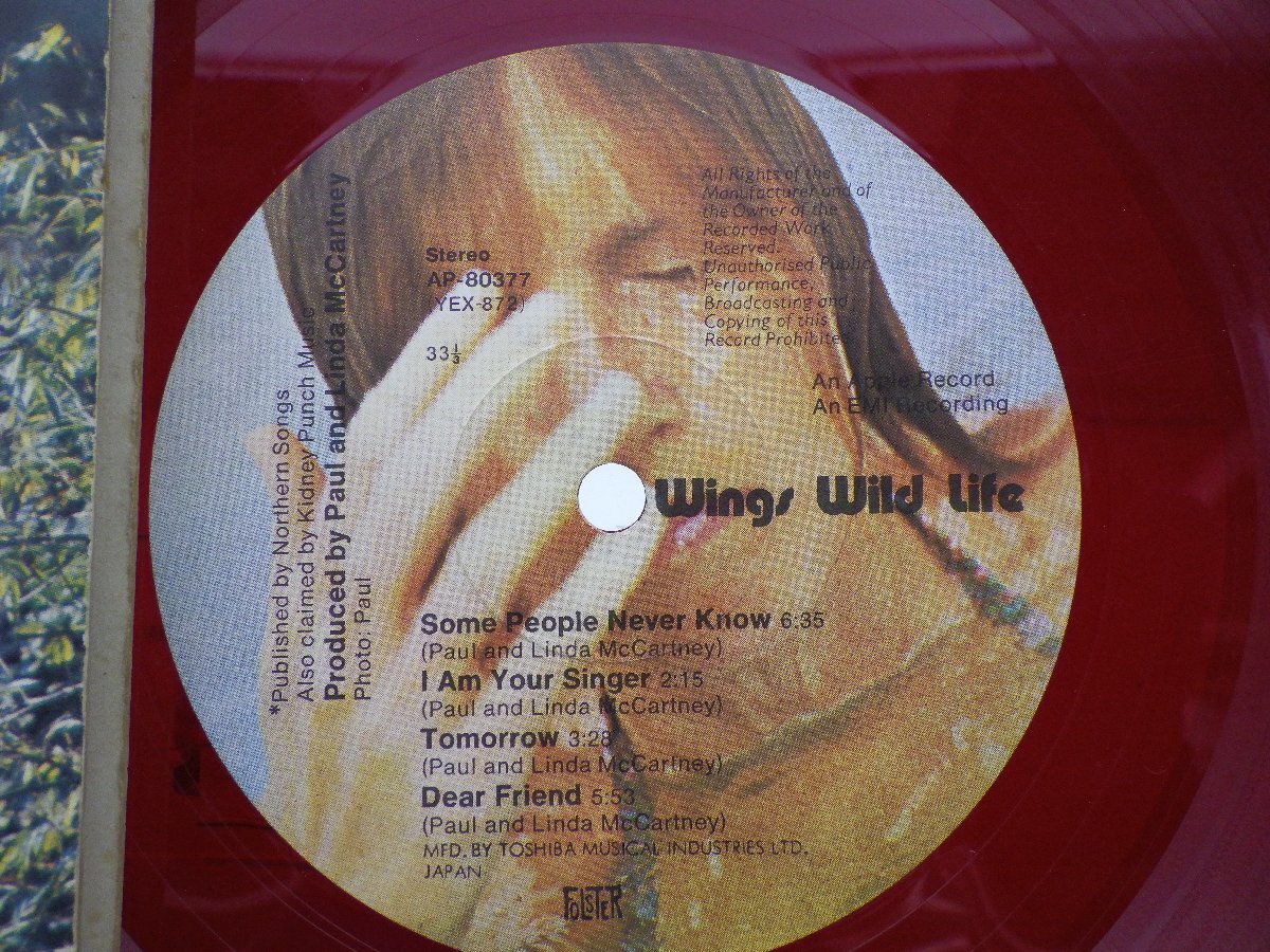 【赤盤】Wings(ウィングス)「Wild Life(ワイルド・ライフ)」LP（12インチ）/Apple Records(AP-80377)/ポップスの画像2