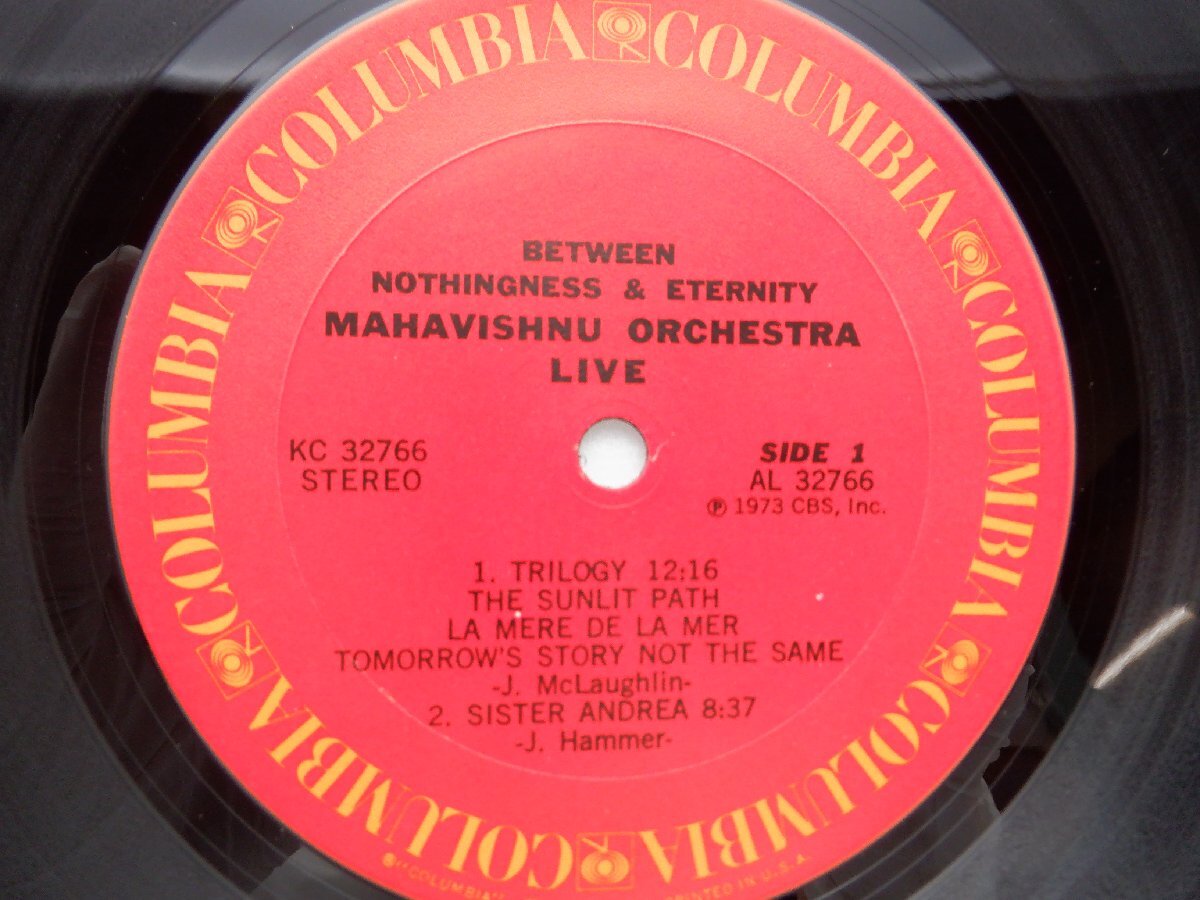 【US盤】Mahavishnu Orchestra「Between Nothingness & Eternity」LP（12インチ）/Columbia(KC 32766)/Jazzの画像2