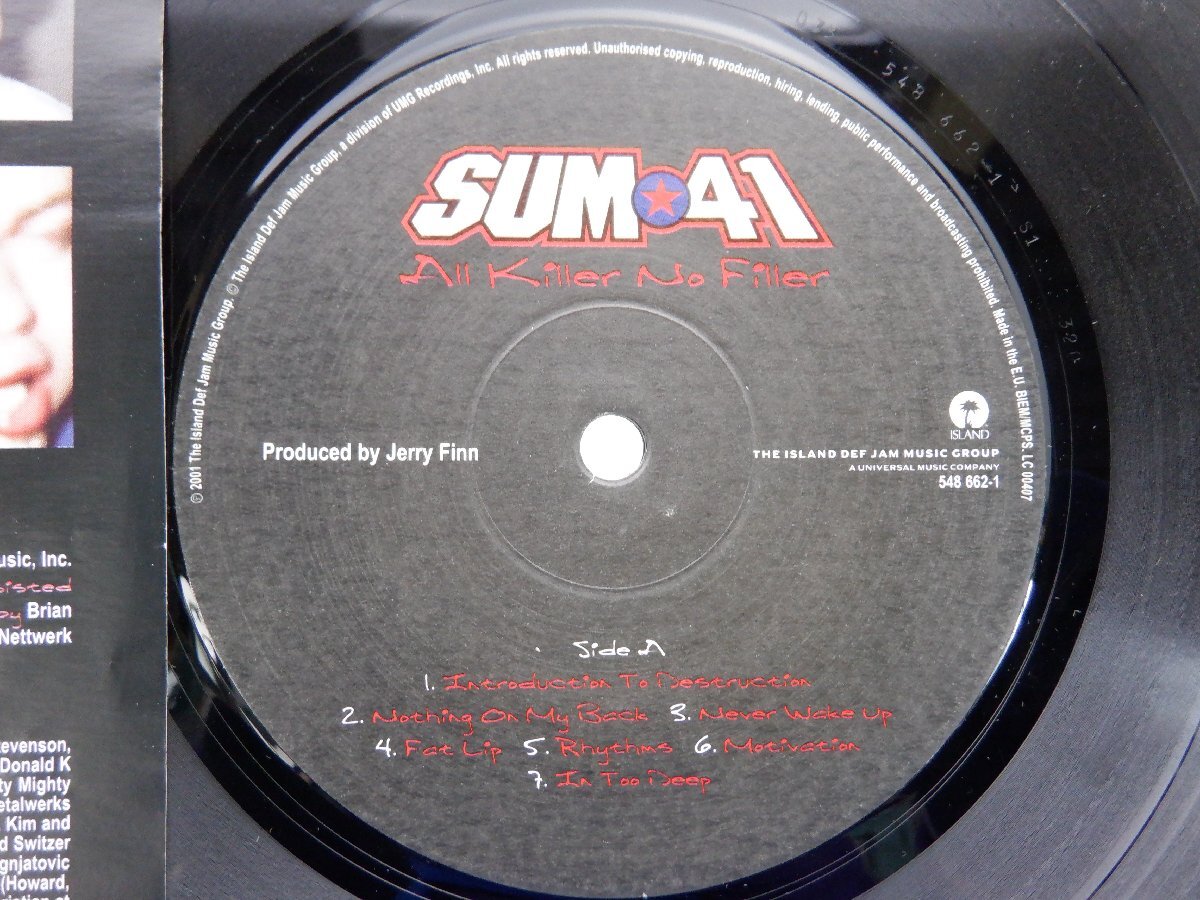 Sum 41「All Killer No Filler」LP（12インチ）/Island Records(548 662-1)/ロックの画像2