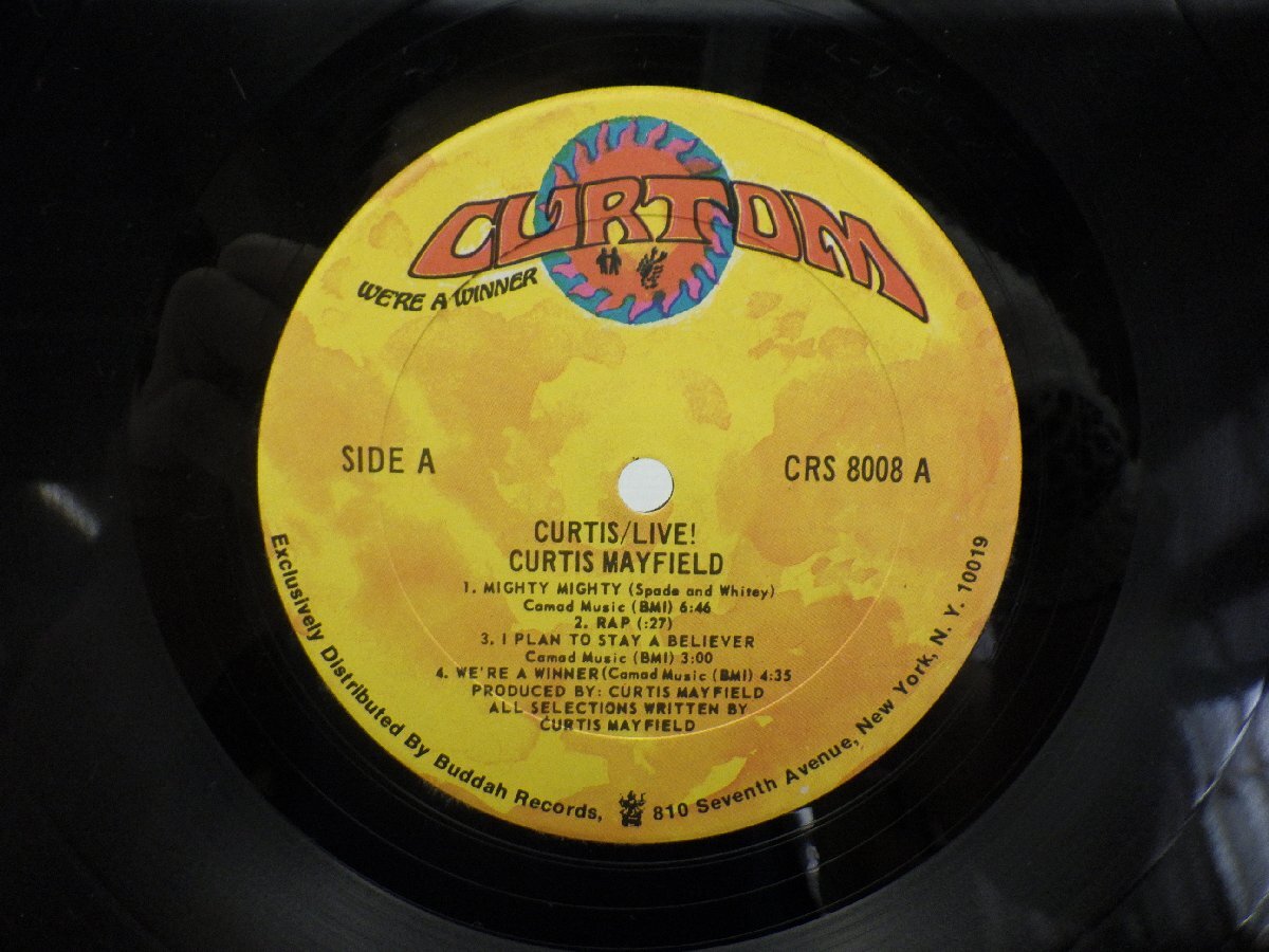 Curtis Mayfield「Curtis / Live!」LP（12インチ）/Curtom(CRS 8008)/ファンクソウルの画像2