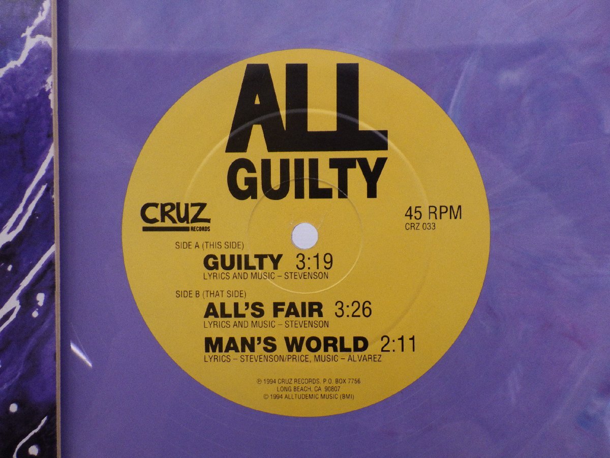 ALL「Guilty」SP（10インチ）/Cruz Records(CRZ 033)/ヒップホップの画像2