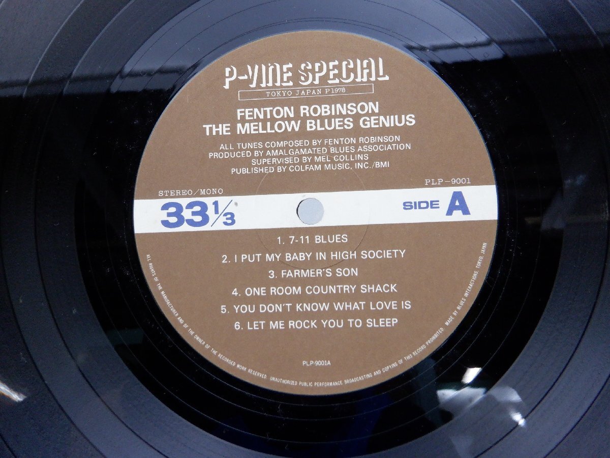 Fenton Robinson「The Mellow Blues Genius」LP（12インチ）/P-Vine Special(PLP-9001)/ブルースの画像2