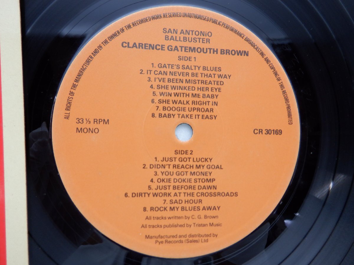 Clarence Gatemouth Brown「San Antonio Ballbuster」LP（12インチ）/Charly Records(CR 30169)/ブルースの画像2