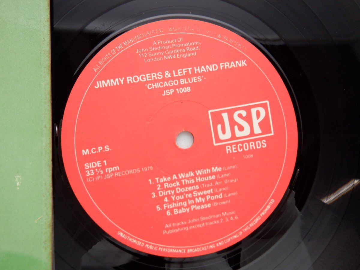 【UK盤】Jimmy Rogers(ジミー・ロジャーズ)「Chicago Blues」LP（12インチ）/JSP Records(JSP 1008)/Bluesの画像2