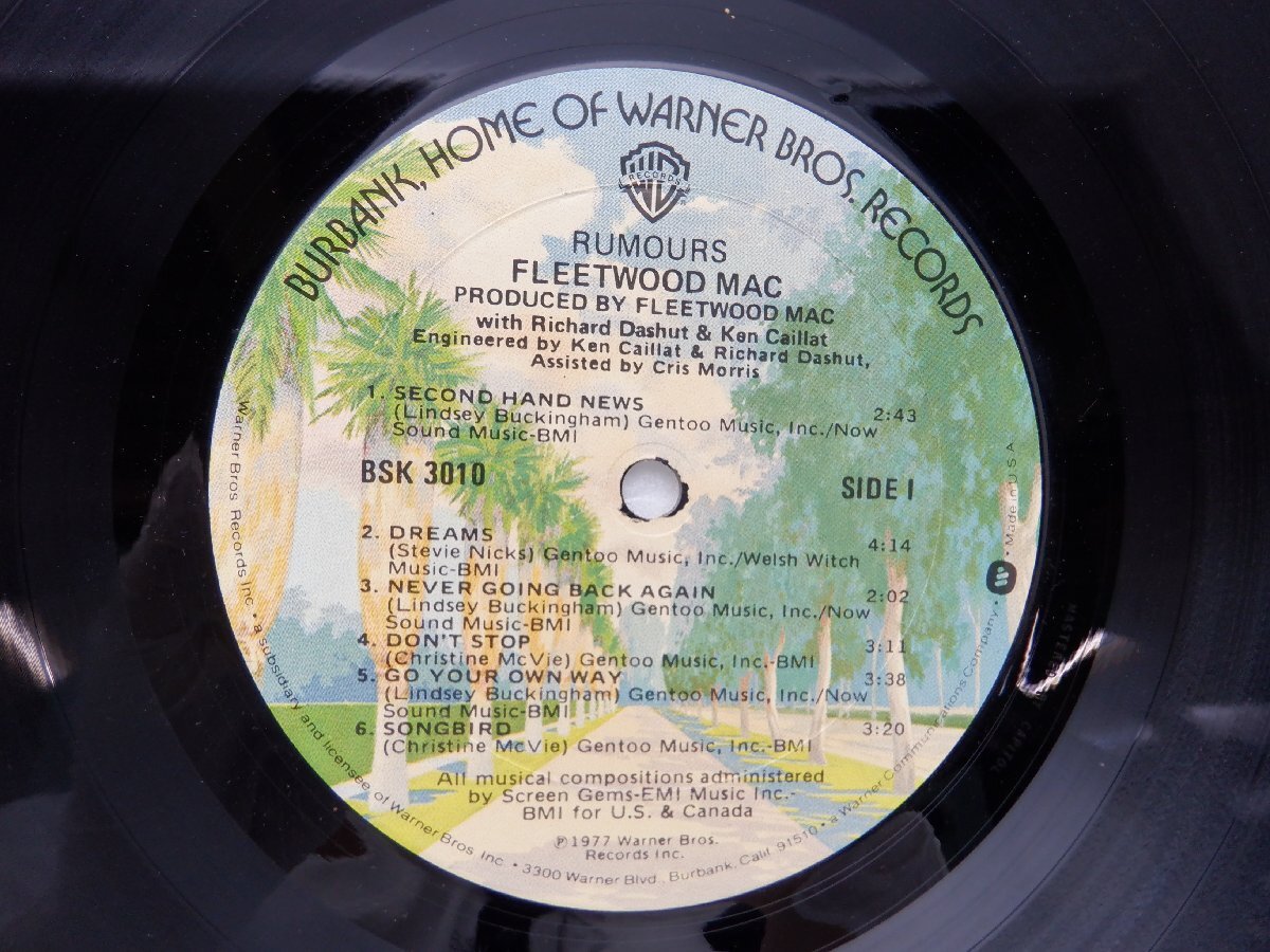 Fleetwood Mac(フリートウッド・マック)「Rumours(噂)」LP（12インチ）/Warner Bros. Records(BSK 3010)/ロックの画像2