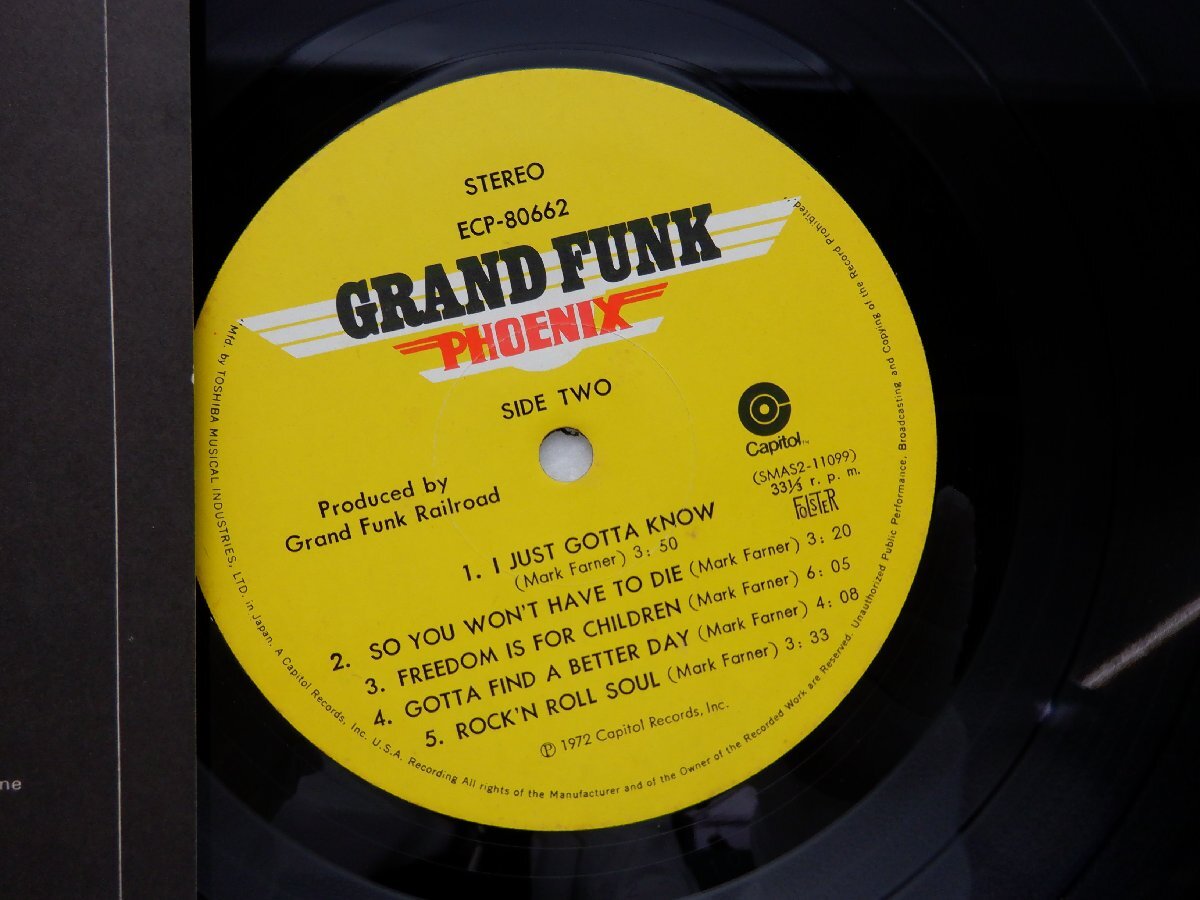 Grand Funk Railroad(グランド・ファンク・レイルロード)「Phoenix」LP（12インチ）/Capitol Records(ECP-80662)/Rockの画像2