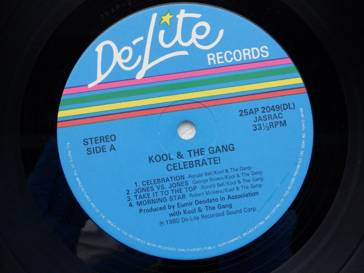 Kool & The Gang「Celebrate!」LP（12インチ）/De-Lite Records(25AP 2049)/ファンクソウルの画像2