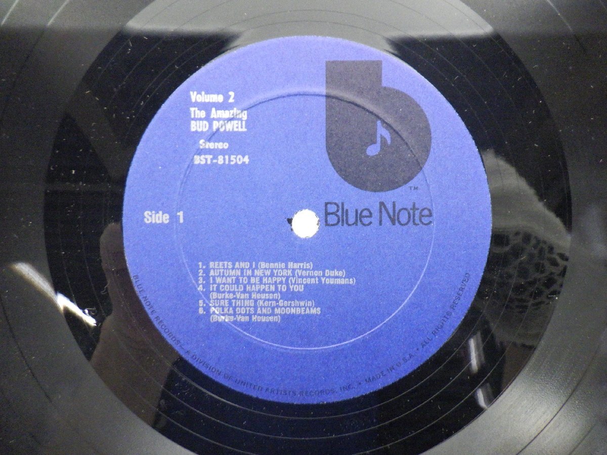 Bud Powell「The Amazing Bud Powell Volume 2」LP（12インチ）/Blue Note(BST 81504)/ジャズの画像2