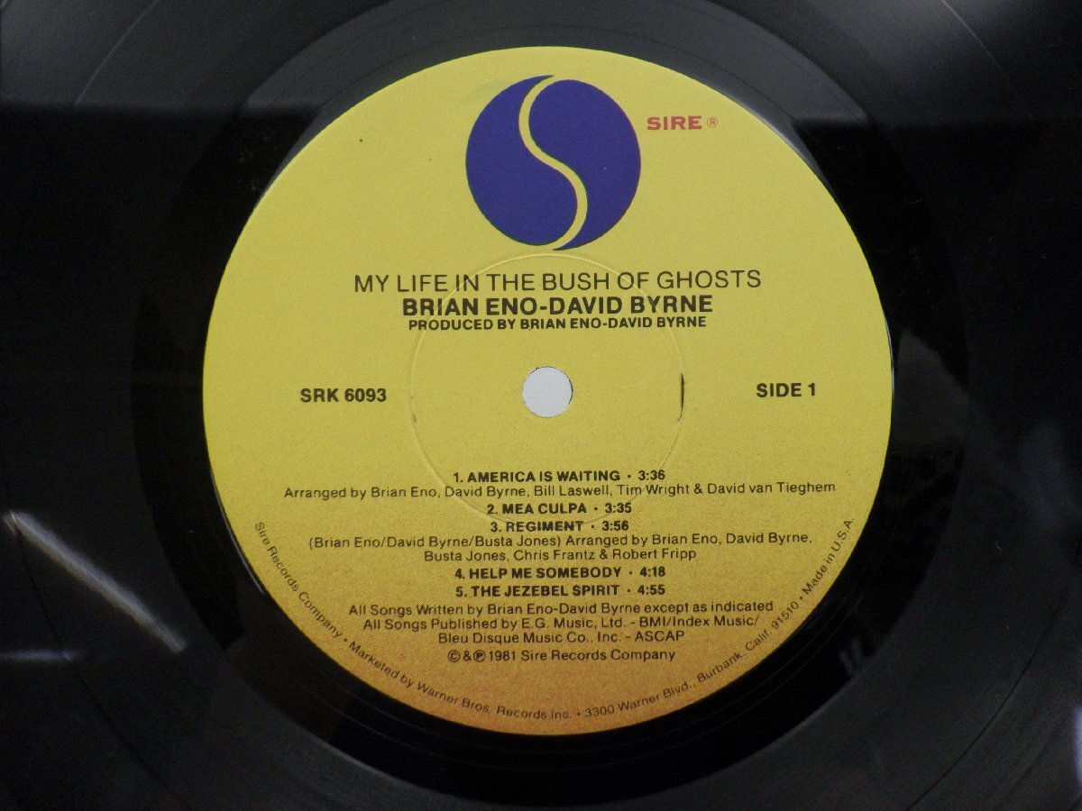 Brian Eno / David Byrne(ブライアン・イーノ / デヴィッド・バーン)「My Life In The Bush Of Ghosts」LP/Sire(SRK 6093)/ロックの画像2