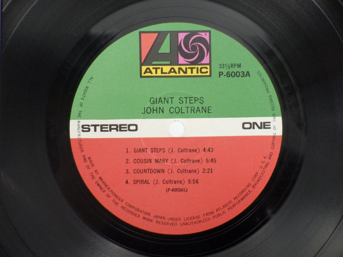 John Coltrane(ジョン・コルトレーン)「Giant Steps」LP（12インチ）/Atlantic(P-6003A)/ジャズの画像2