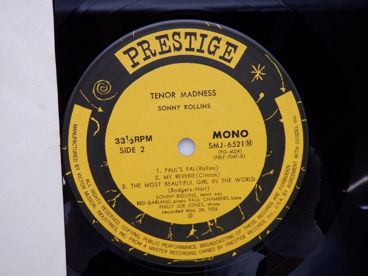 Sonny Rollins Quartet(ソニー・ロリンズ)「Tenor Madness」LP（12インチ）/Prestige(SMJ-6521)/Jazzの画像2