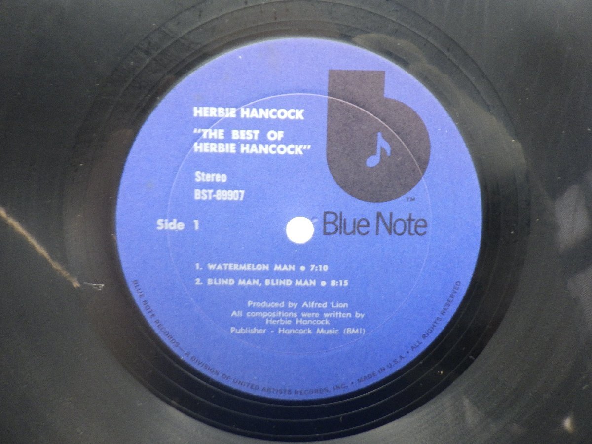 Herbie Hancock「The Best Of Herbie Hancock」LP（12インチ）/Blue Note(BST-89907)/Jazz_画像2