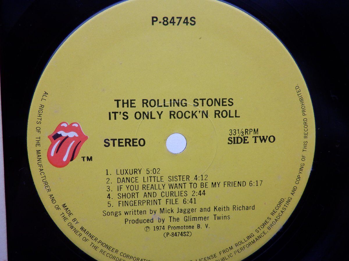 The Rolling Stones(ローリング・ストーンズ)「It's Only Rock 'N Roll」LP（12インチ）/Rolling Stones Records(P-8474S)/ロック_画像2
