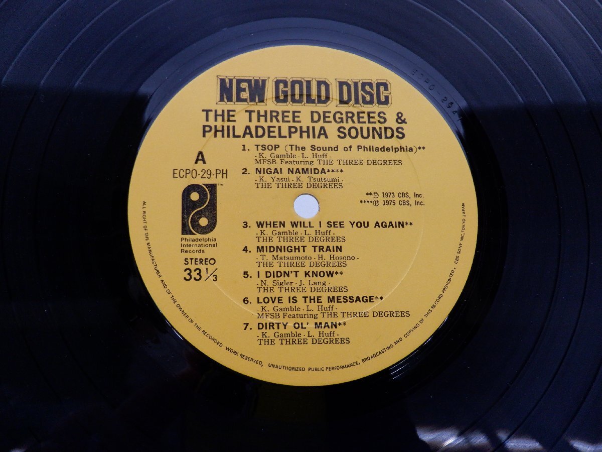 The Three Degrees「The Three Degrees & Philadelphia Sounds」LP（12インチ）/Philadelphia International Records(ECPO-29-PH)_画像2