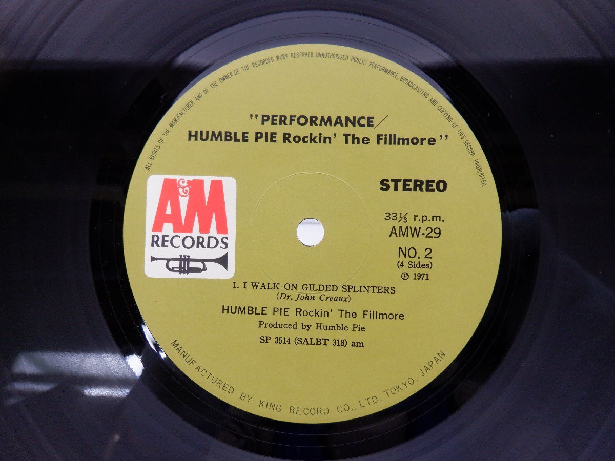Humble Pie(ハンブル・パイ)「Performance: Rockin' The Fillmore」LP（12インチ）/A&M Records(AMW 29/30)/Rock_画像2