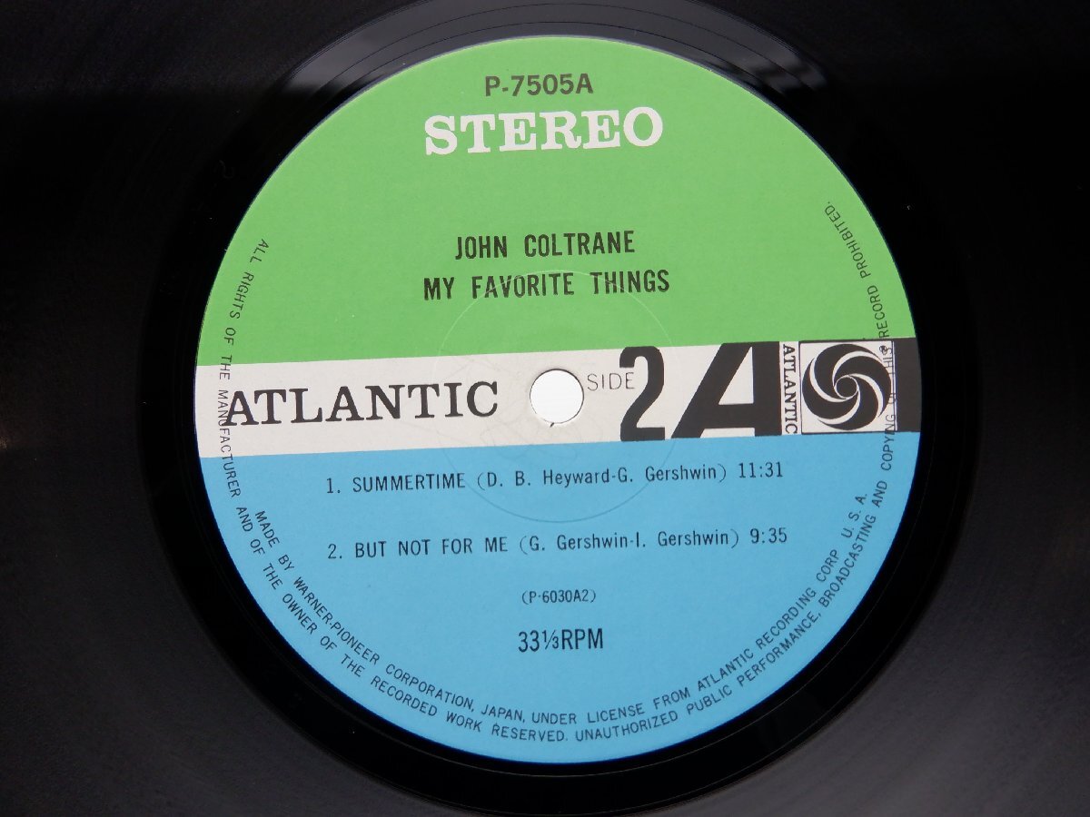 John Coltrane(ジョン・コルトレーン)「My Favorite Things」LP（12インチ）/Atlantic(P-7505A)/Jazzの画像2