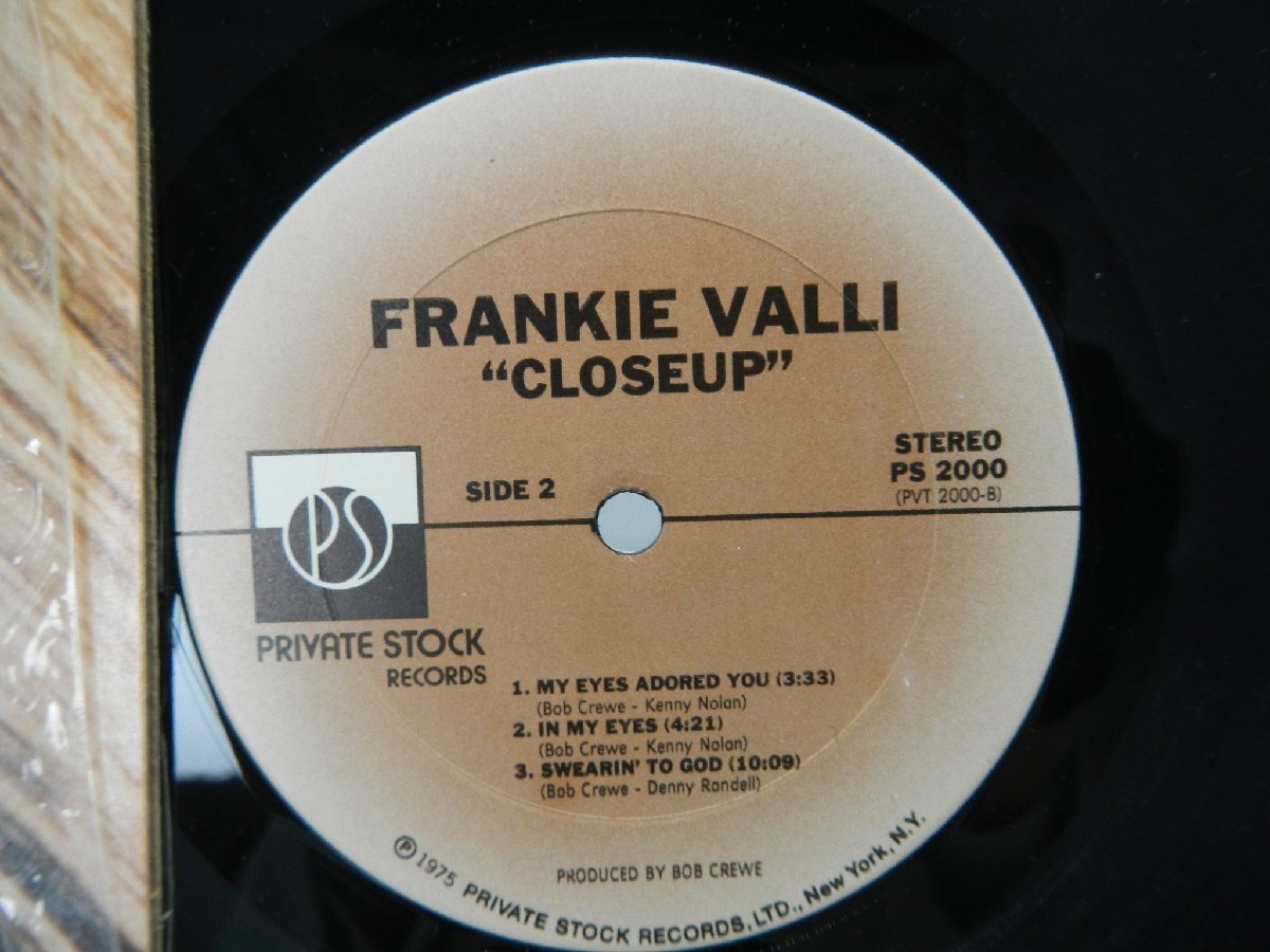 Frankie Valli「Closeup」LP（12インチ）/Private Stock(PS 2000)/洋楽ロックの画像2