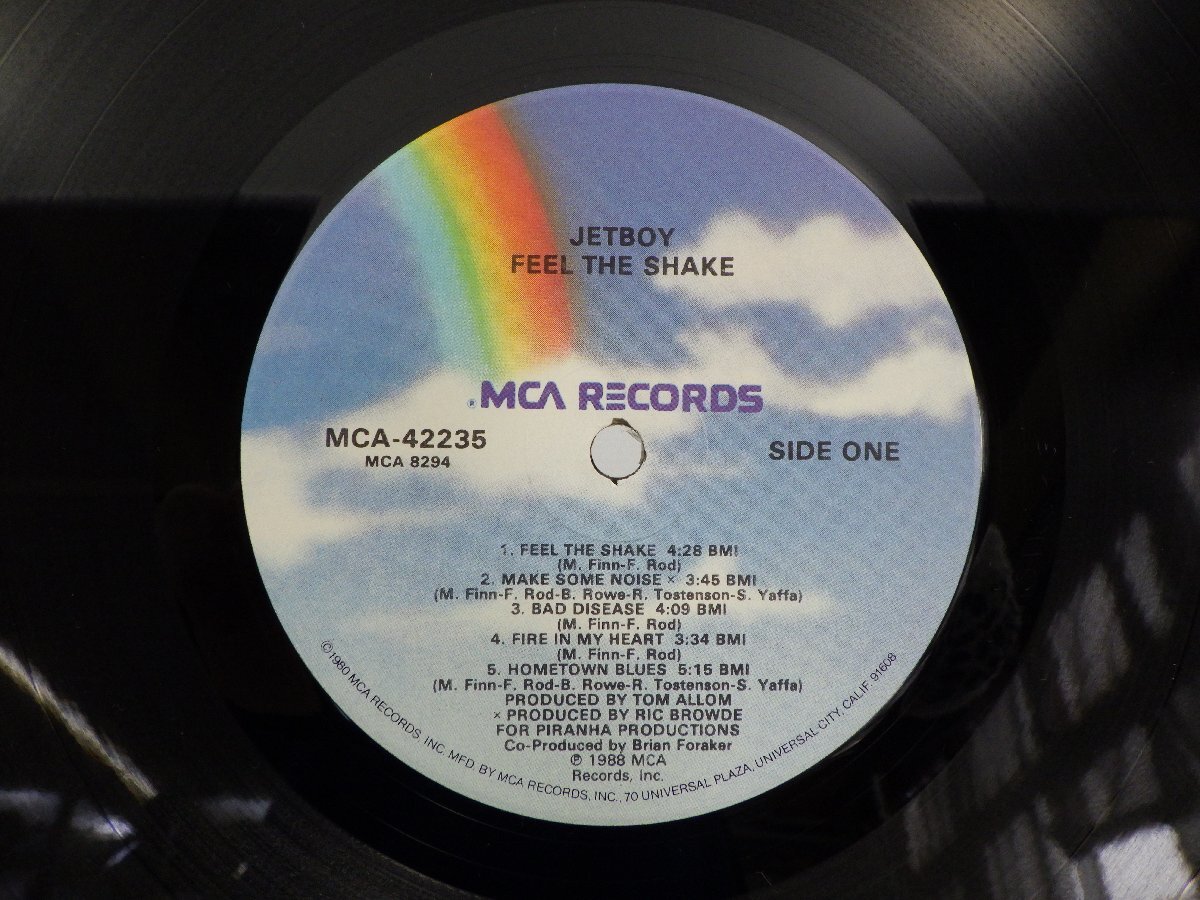 Jetboy 「Feel The Shake」LP（12インチ）/MCA Records(MCA-42235)/洋楽ロックの画像2