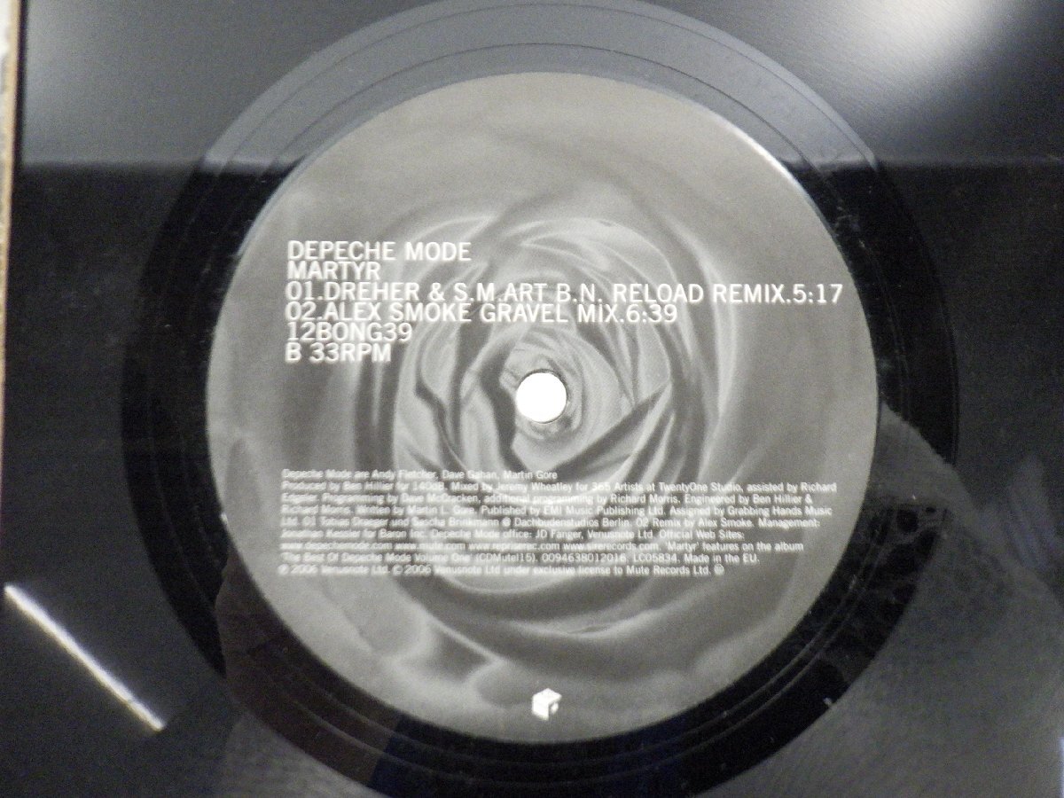 Depeche Mode「Martyr」LP（12インチ）/Mute(12bong39)/ヒップホップの画像2