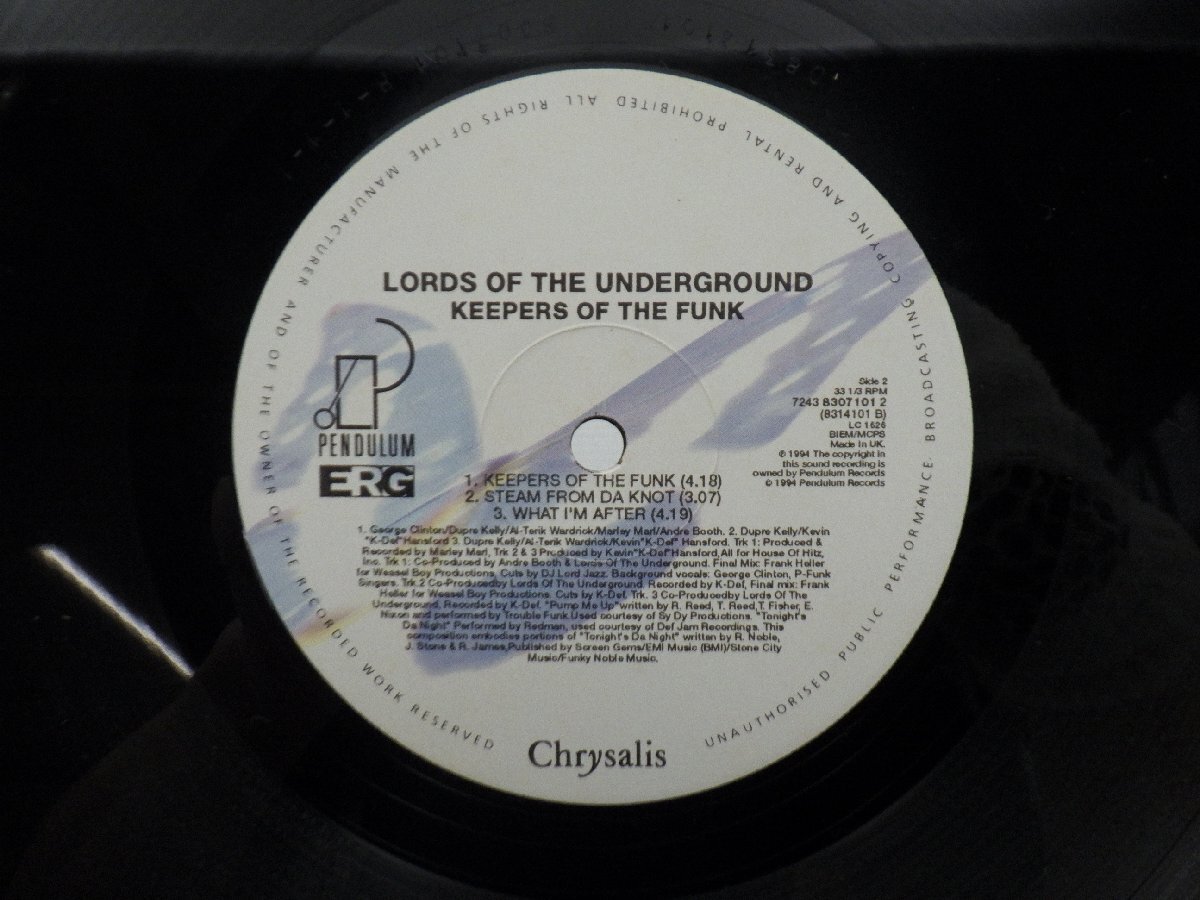 Lords Of The Underground「Keepers Of The Funk」LP（12インチ）/Pendulum Records(E1-30710)/Hip Hopの画像2