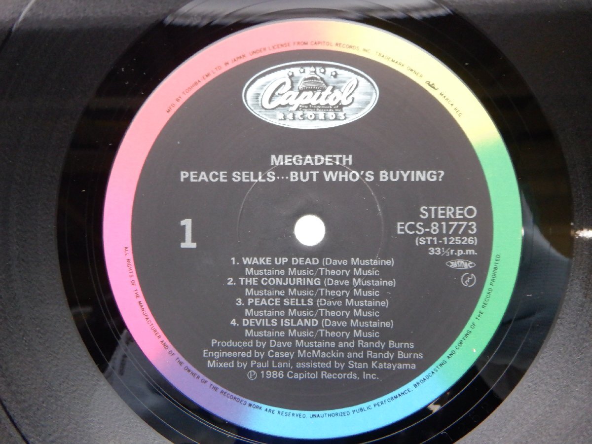 Megadeth(メガデス)「Peace Sells... But Who's Buying?」LP（12インチ）/Capitol Records(ECS-81773)/Rock_画像2