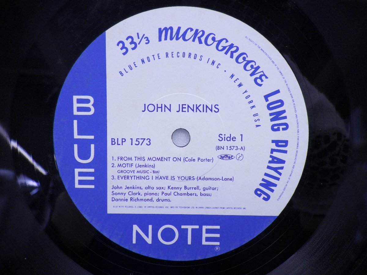 John Jenkins「John Jenkins With Kenny Burrell」LP（12インチ）/Blue Note(BLP 1573)/ジャズの画像2