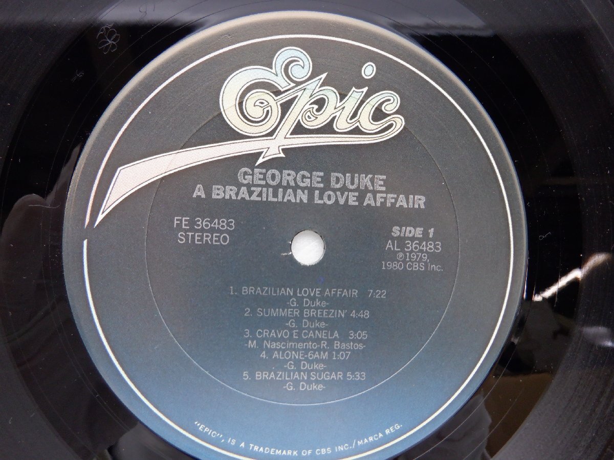 George Duke「A Brazilian Love Affair」LP（12インチ）/Epic(FE 36483)/Jazzの画像2