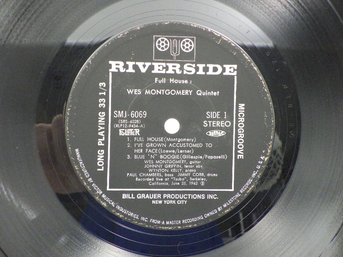 Wes Montgomery(ウェス・モンゴメリー)「Full House(フルハウス)」LP（12インチ）/Riverside Records(SMJ-6069)/Jazzの画像2