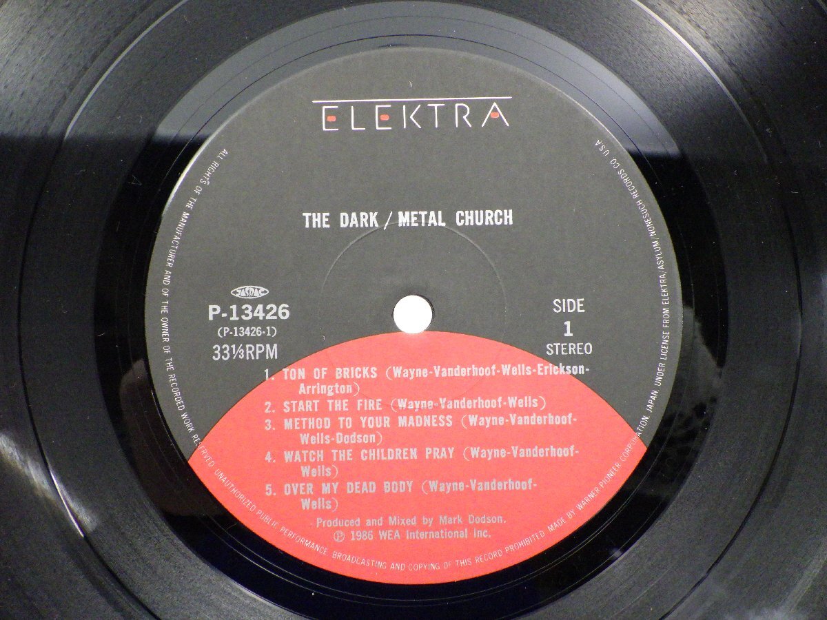 Metal Church(メタル・チャーチ)「The Dark(ザ・ダーク)」LP（12インチ）/Elektra(P-13426)/ロックの画像2