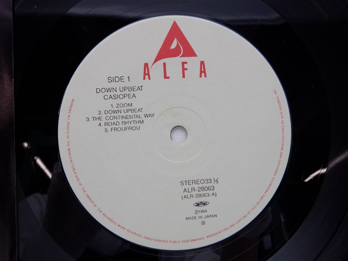 カシオペア「Down Upbeat」LP（12インチ）/Alfa(ALR-28063)/ジャズの画像2