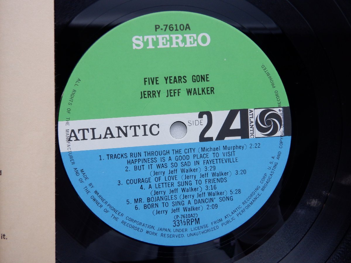Jerry Jeff Walker「Five Years Gone」LP（12インチ）/Atlantic(P-7610A)/Rockの画像2