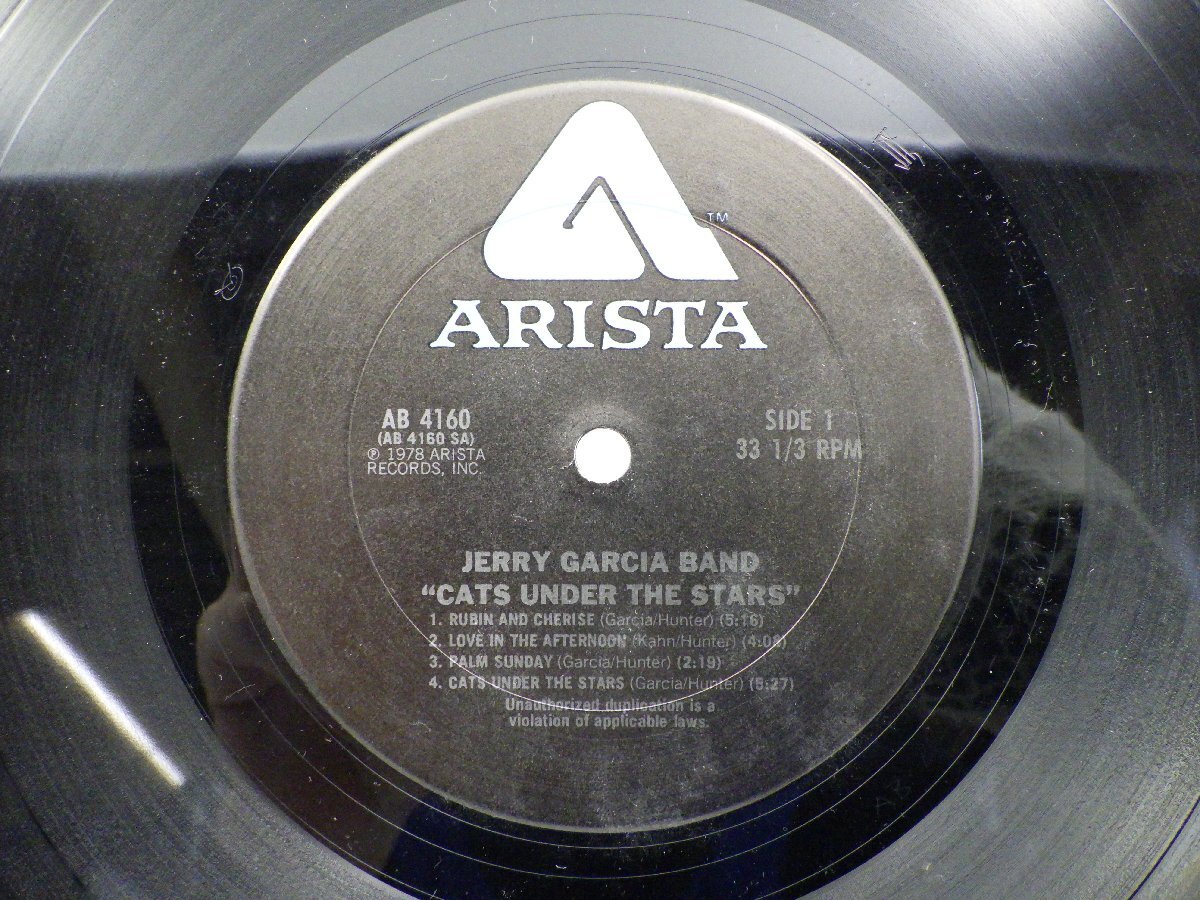 【US盤】Jerry Garcia Band(ジェリー・ガルシア・バンド)「Cats Under The Stars」LP/Arista(AB-4160)/カントリーの画像2