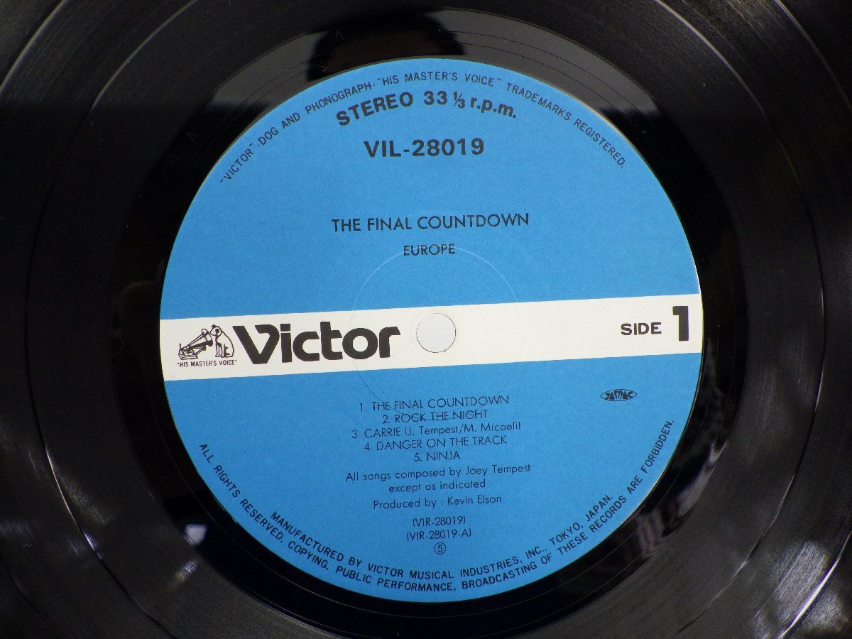 Europe(ヨーロッパ)「The Final Countdown(ファイナル・カウントダウン)」LP（12インチ）/Victor(VIL-28019)/ロックの画像2