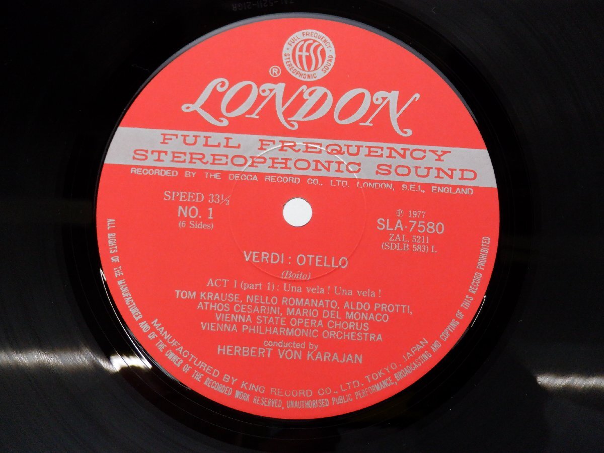 ヴェルディ「オテロ」LP（12インチ）/London Records(SLA 7580/2)/クラシックの画像2