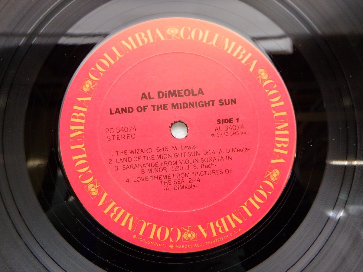 Al Di Meola「Land Of The Midnight Sun」LP（12インチ）/Columbia(PC 34074)/ジャズの画像2