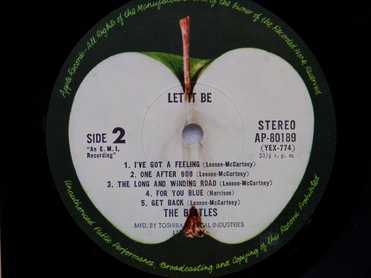 The Beatles(ビートルズ)「Let It Be(レット・イット・ビー)」LP（12インチ）/Apple Records(AP-80189)/ロックの画像2