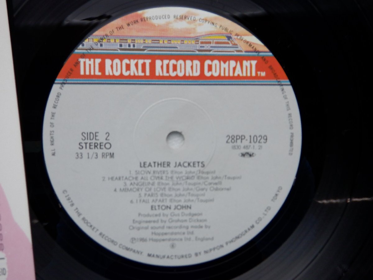 Elton John「Leather Jackets」LP（12インチ）/The Rocket Record Company(28PP-1029)/洋楽ロック_画像2