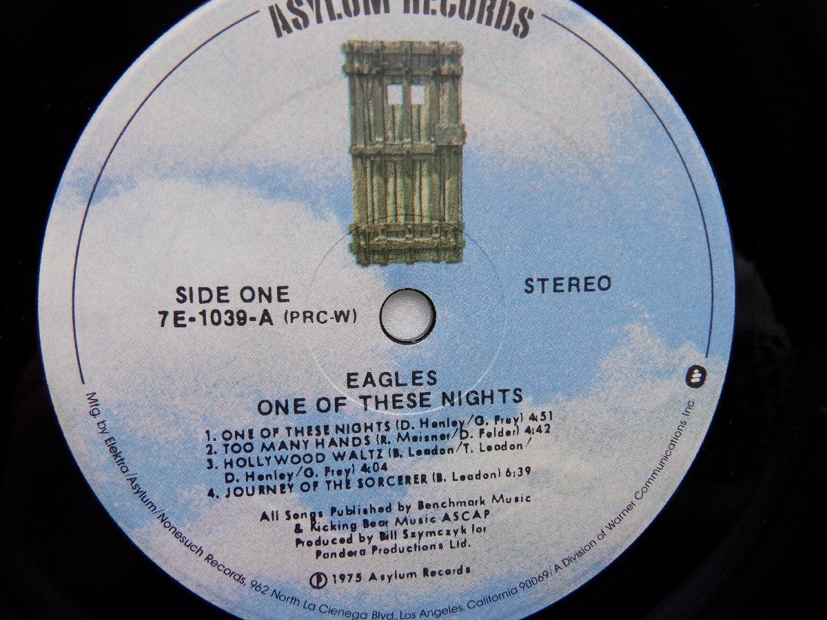 Eagles「One Of These Nights」LP（12インチ）/Asylum Records(7E-1039-A SP)/洋楽ロック_画像2