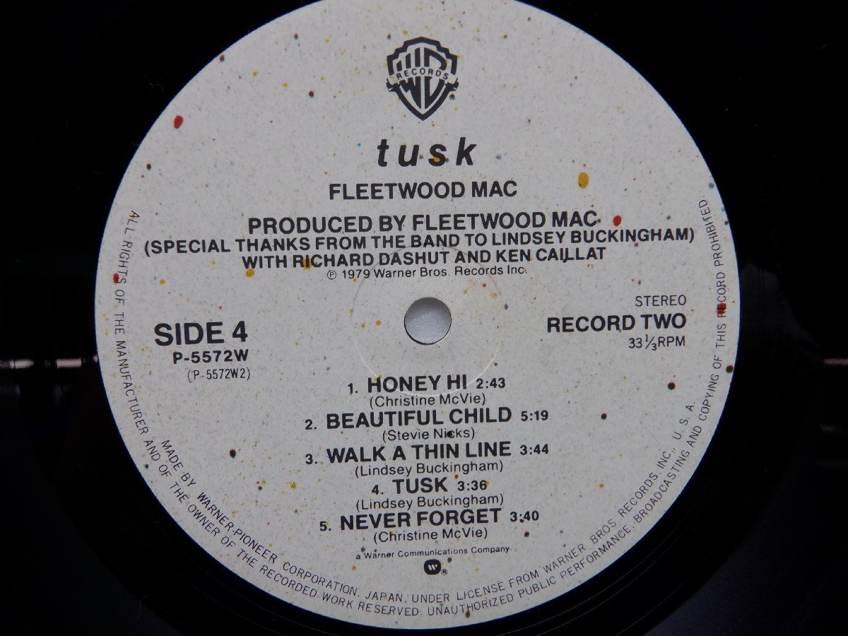 Fleetwood Mac(フリートウッド・マック)「Tusk(牙)」LP（12インチ）/Warner Bros. Records(P-5571~2W)/洋楽ロックの画像2